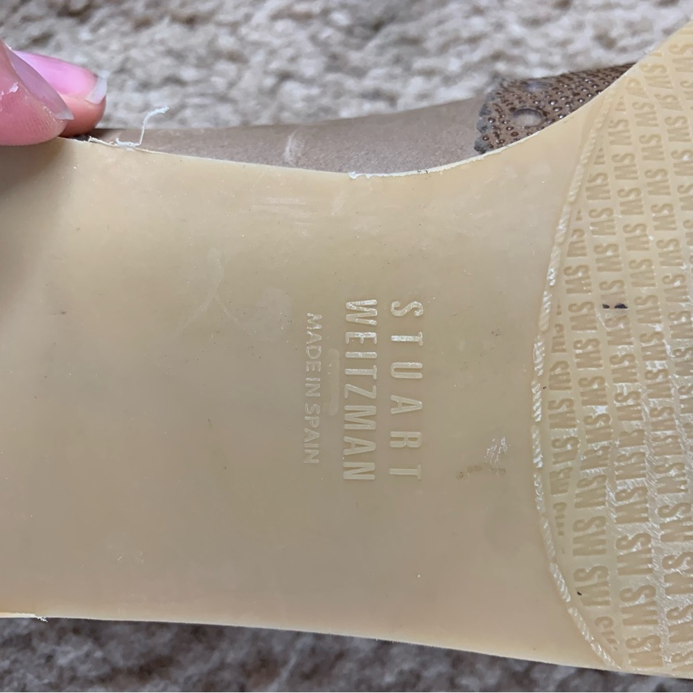 Stuart Weitzman Guything Lizard Print Suede Tasse… - image 8